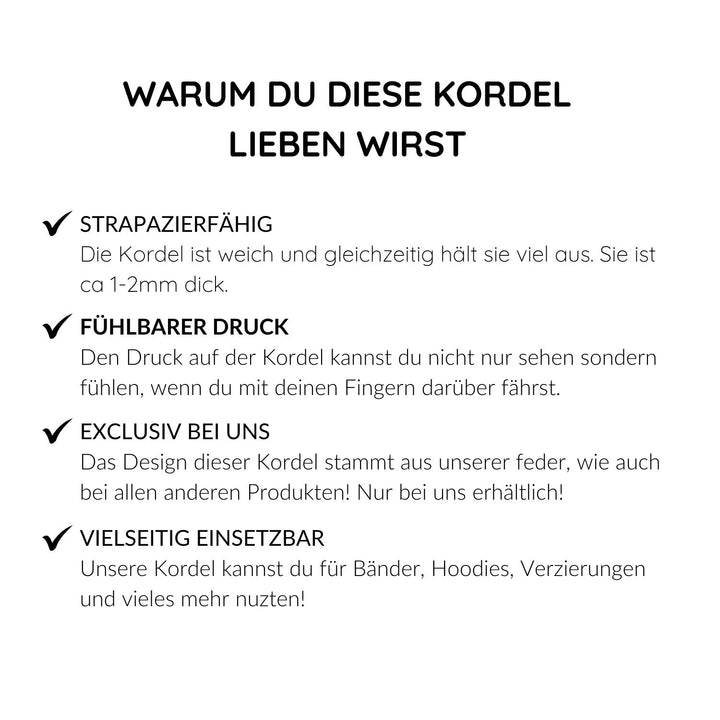 Kordel  schwarz "Konfetti im Herz"