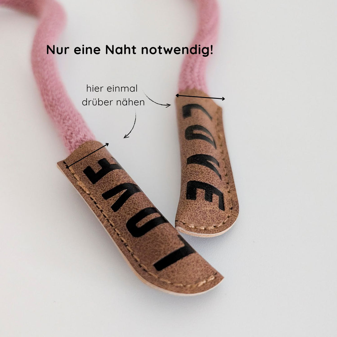 Kordelende Kunstleder "Love" (1 Stk)