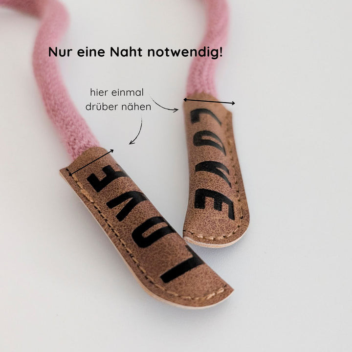 Kordelende Kunstleder "Love" (1 Stk)