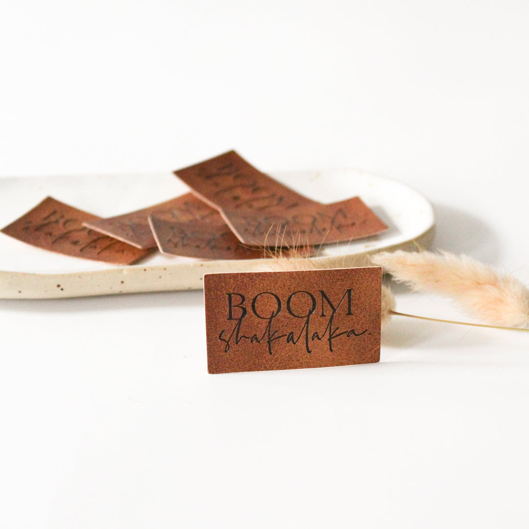 Kunstlederlabel "Boom Schakalaka"