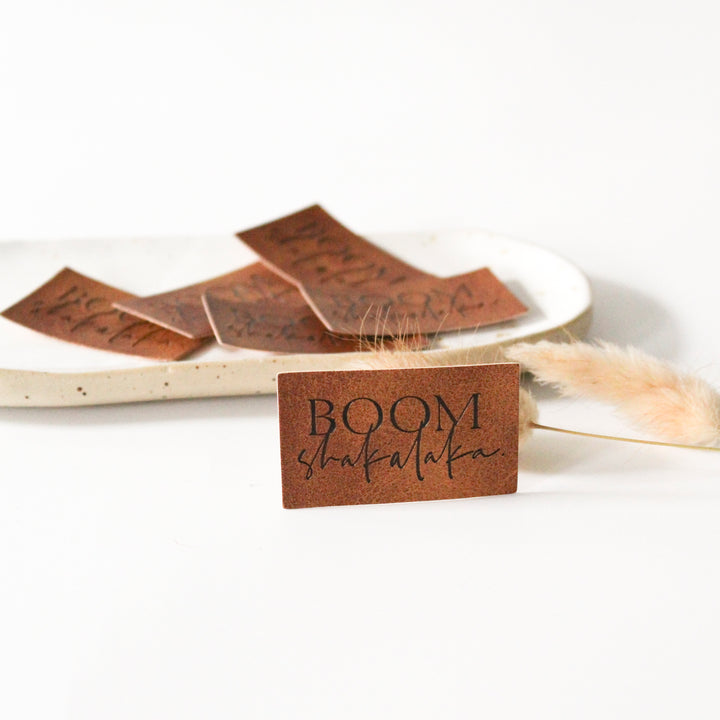 Kunstlederlabel "Boom Schakalaka"