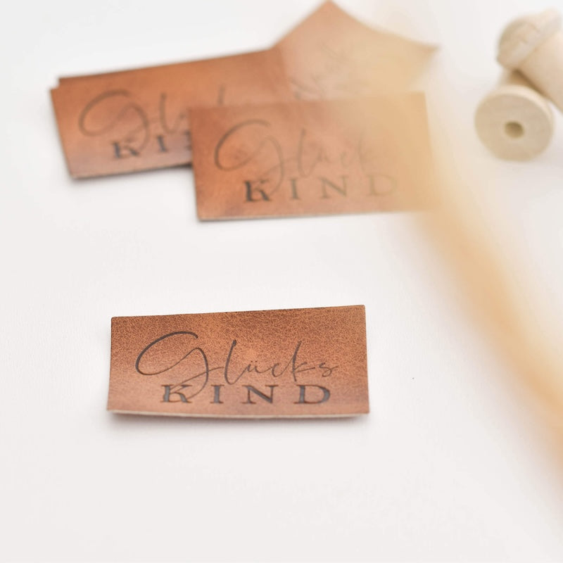 Kunstlederlabel "Glückskind"