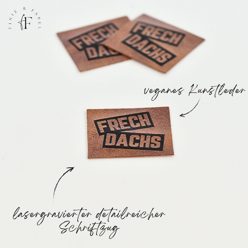 Kunstlederlabel "Frechdachs"