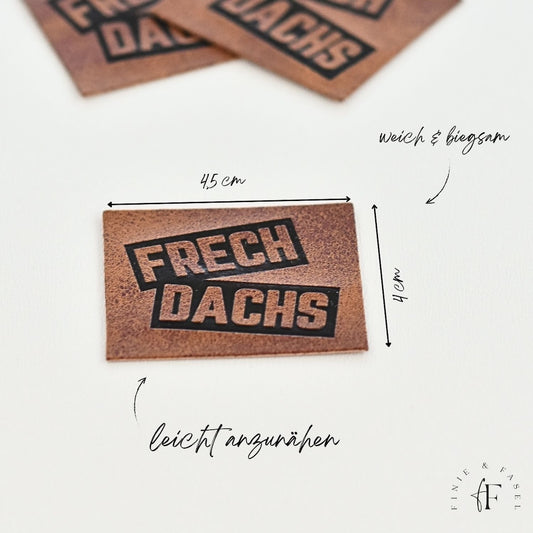 Kunstlederlabel "Frechdachs"