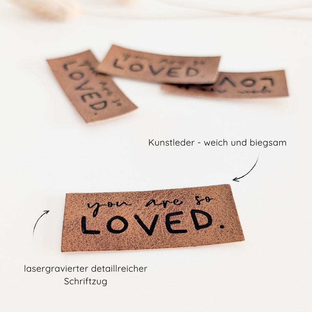 Kunstlederlabel "You are so loved"