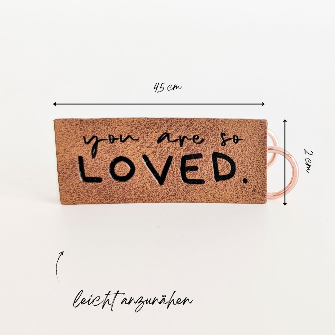 Kunstlederlabel "You are so loved"