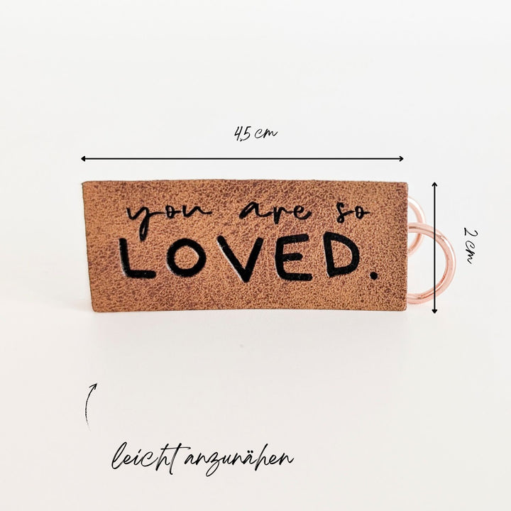 Kunstlederlabel "You are so loved"