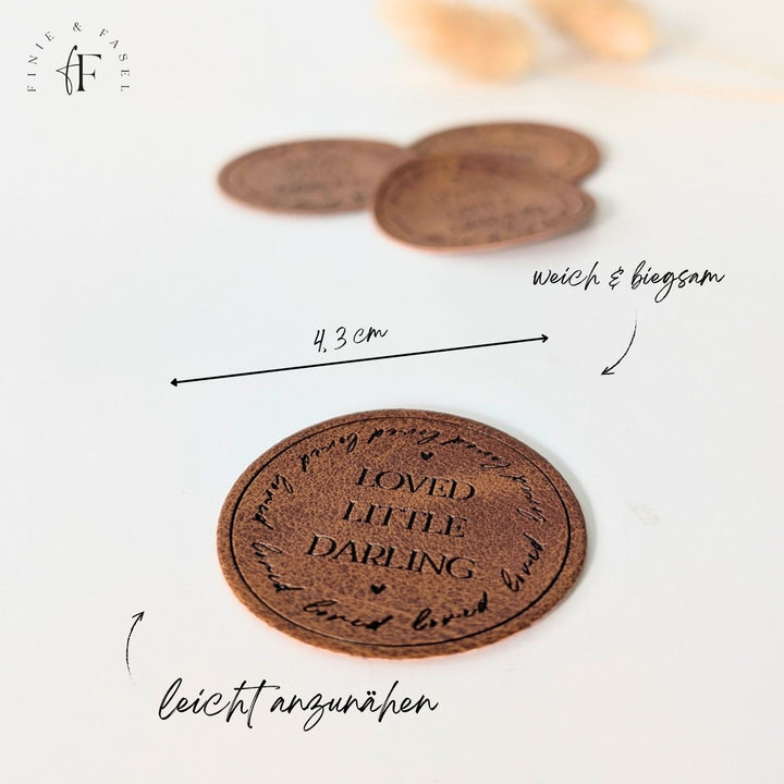 Kunstlederlabel "Loved Little Darling"