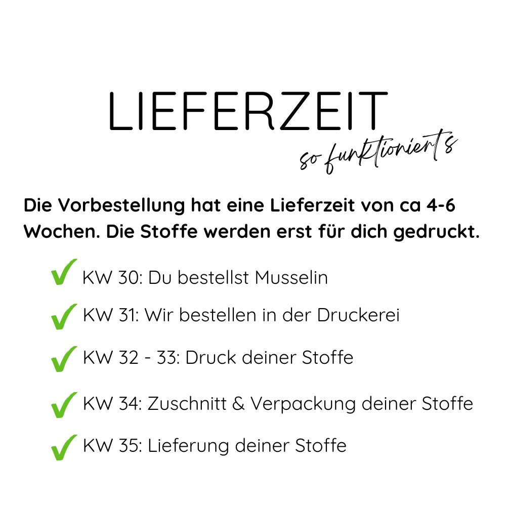 Vorbestellung Bambusmusselin Streublumen
