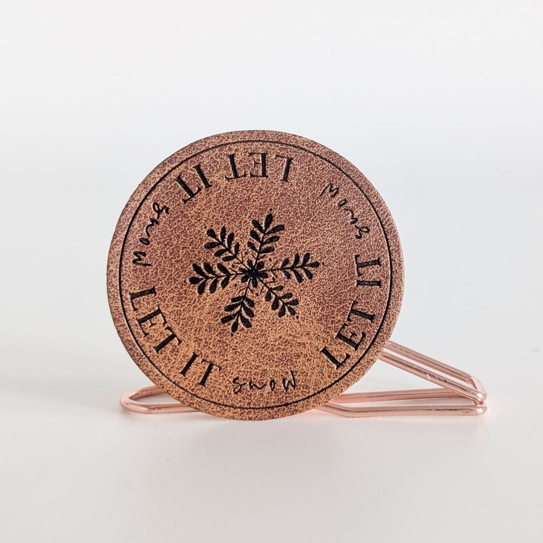 Kunstlederlabel "Let it snow"