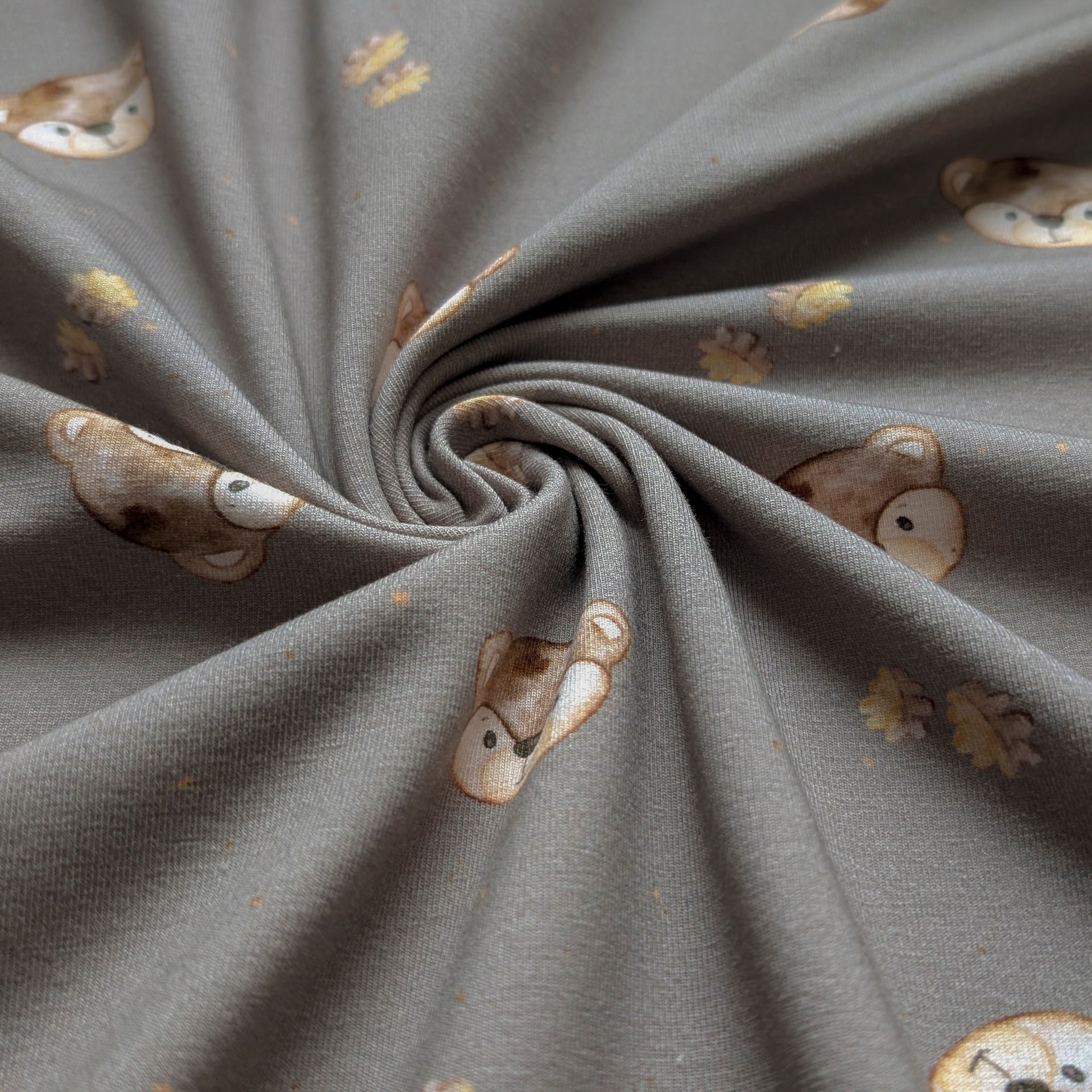 French Terry Little Bear (taupenbraun)