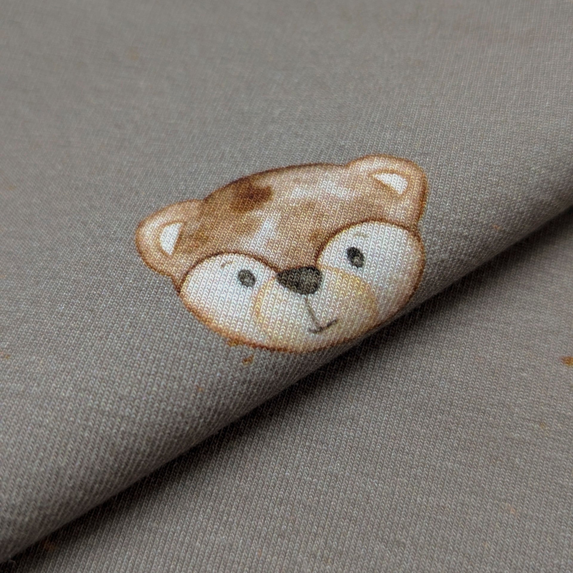 French Terry Little Bear (taupenbraun)