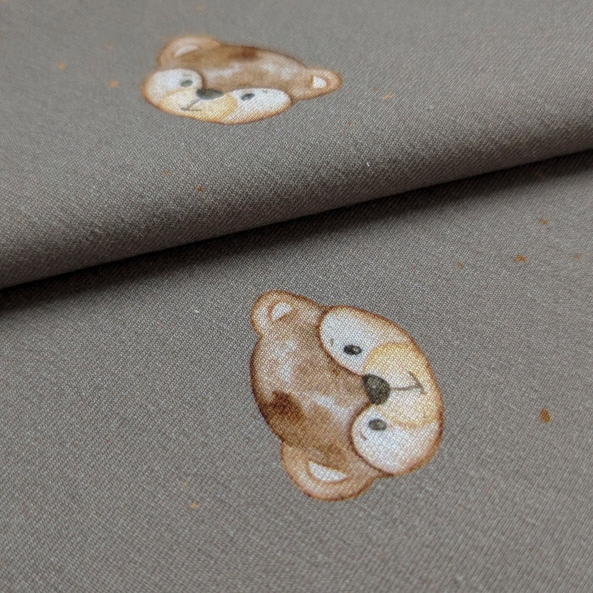 French Terry Little Bear (taupenbraun)