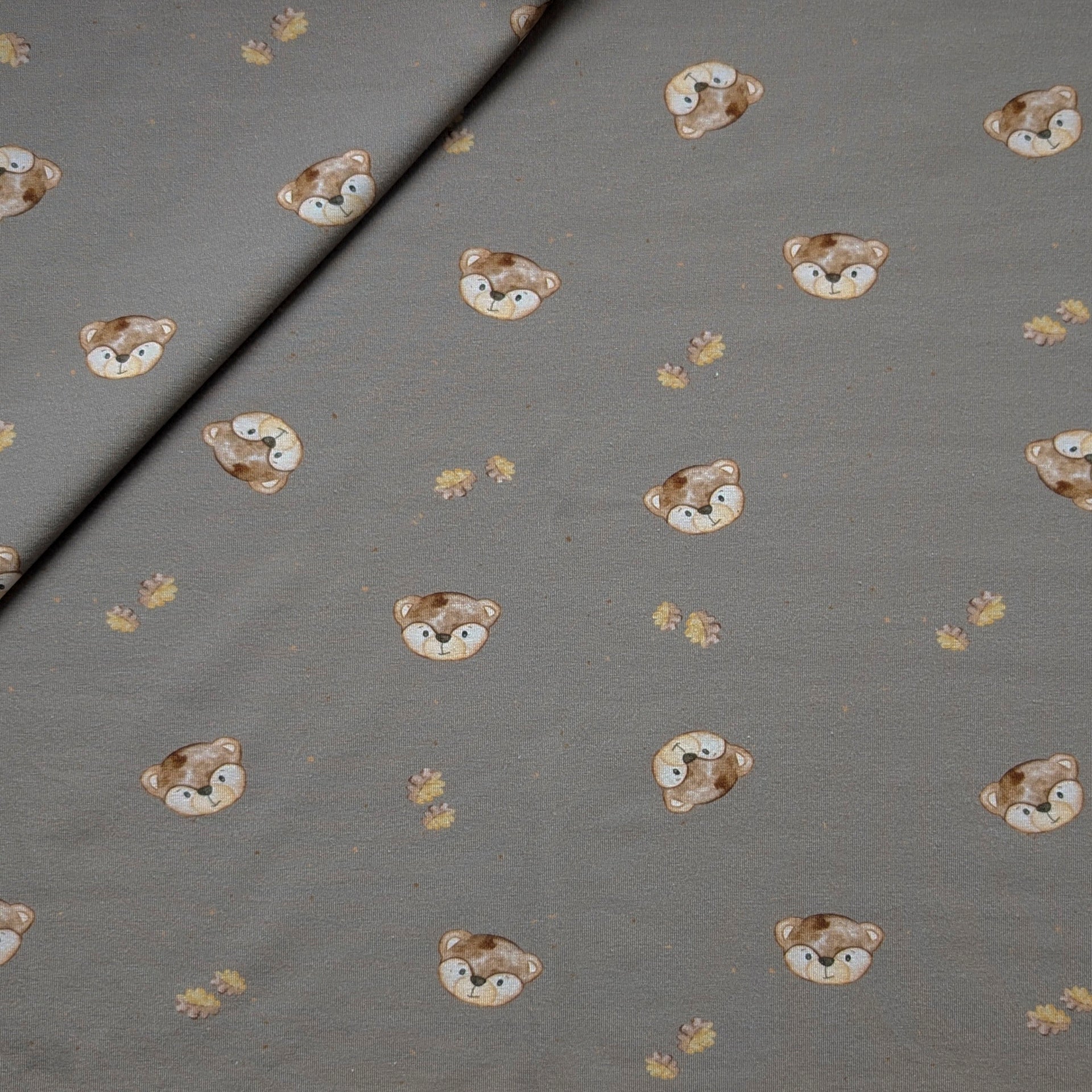 French Terry Little Bear (taupenbraun)