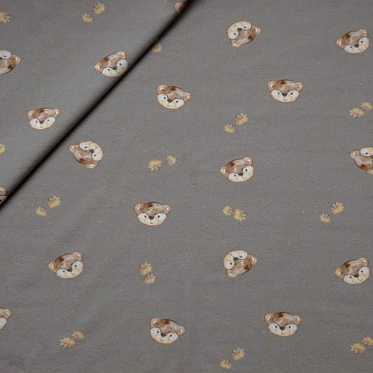 French Terry Little Bear (taupenbraun)