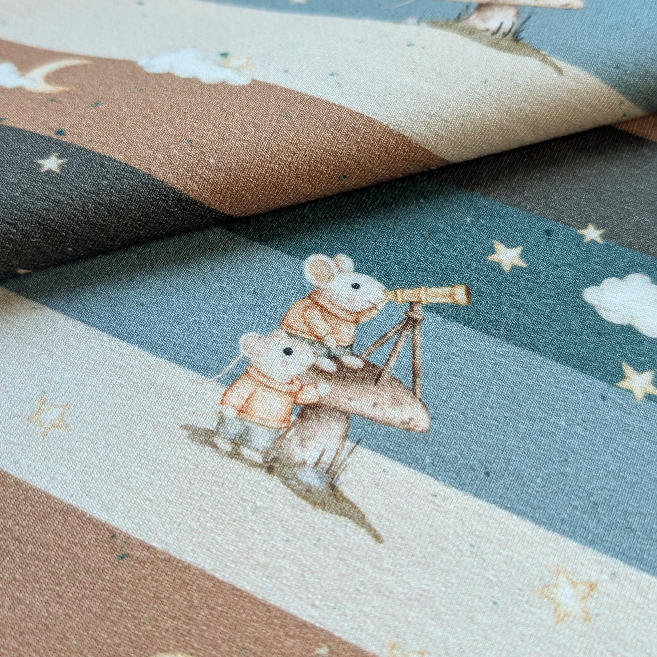 Vorbestellung French Terry Mausblick karamell