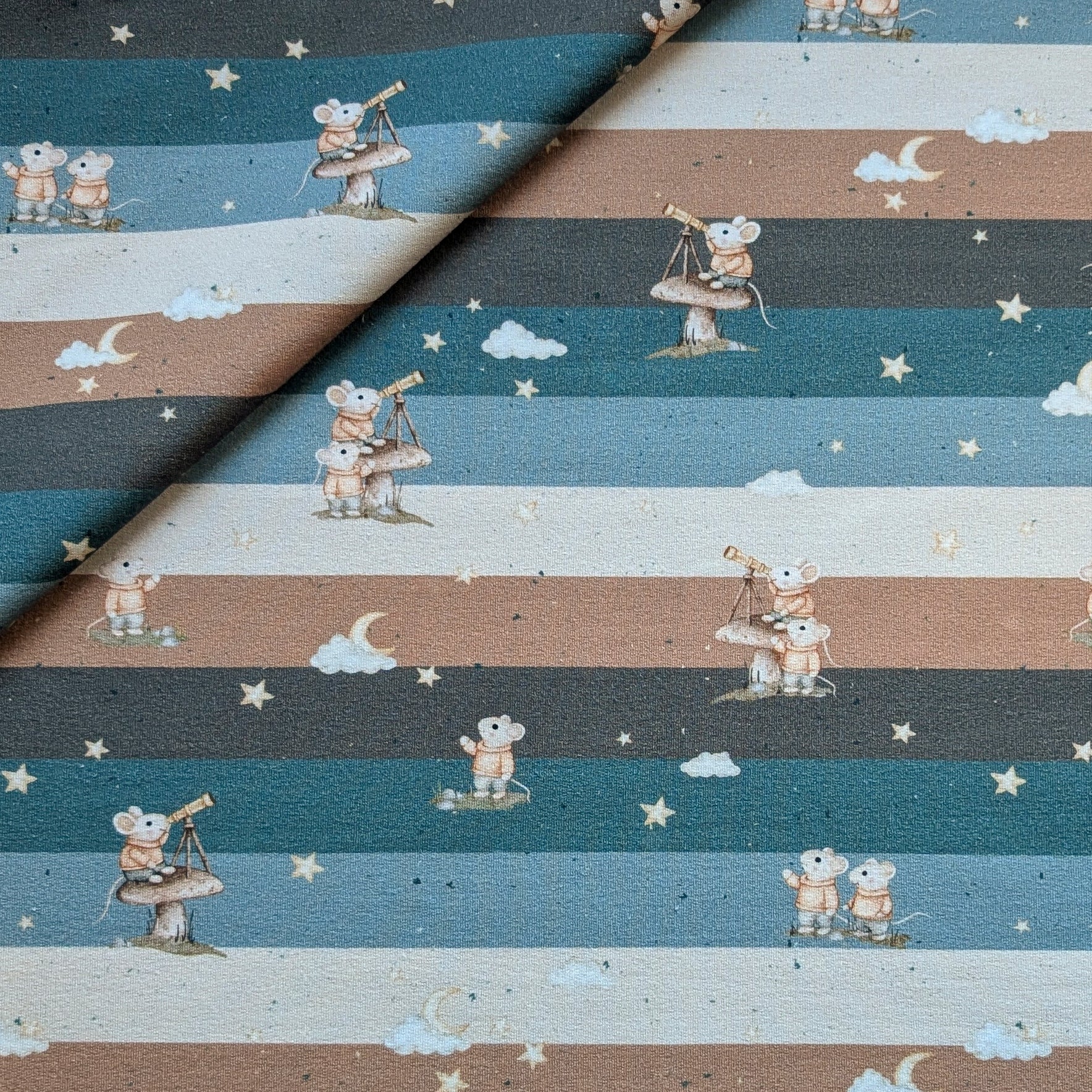 Vorbestellung French Terry Mausblick karamell