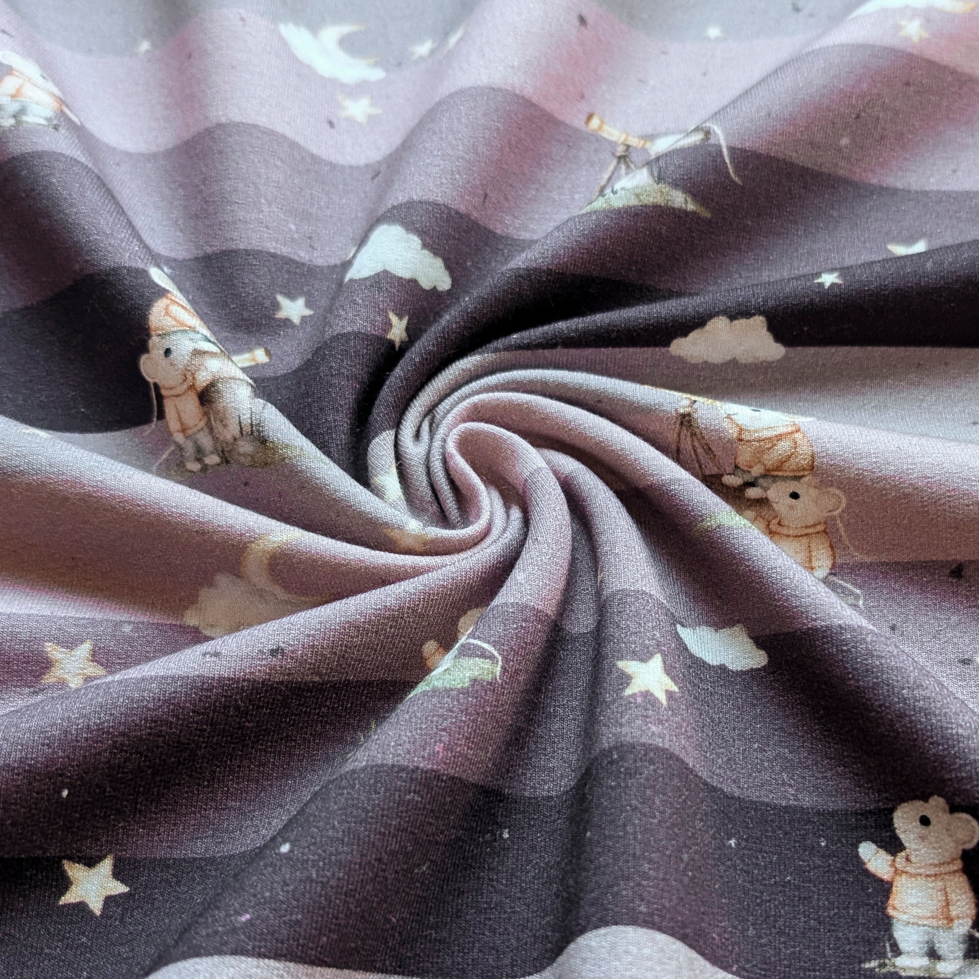 Vorbestellung French Terry Mausbilck mauve