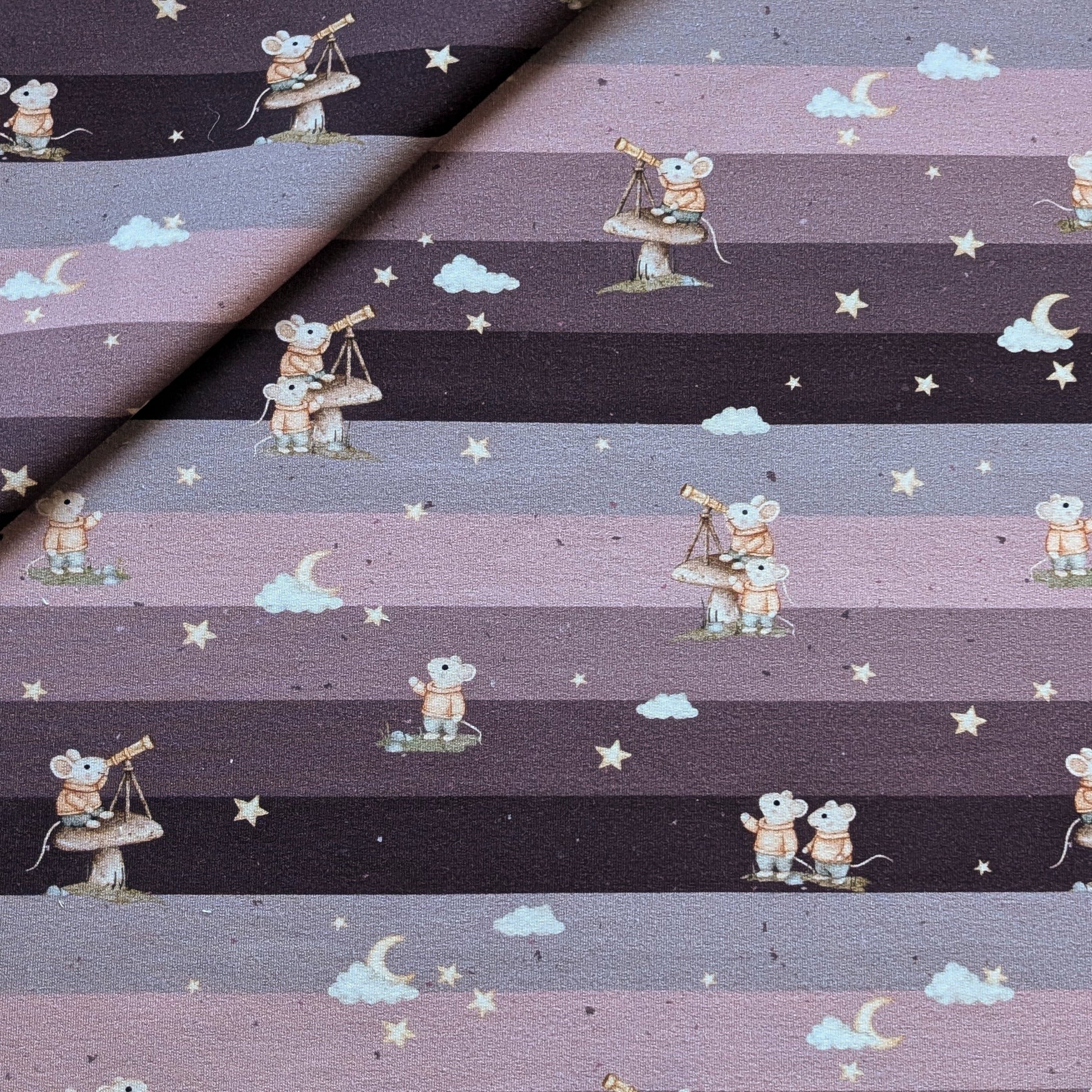 Vorbestellung French Terry Mausbilck mauve