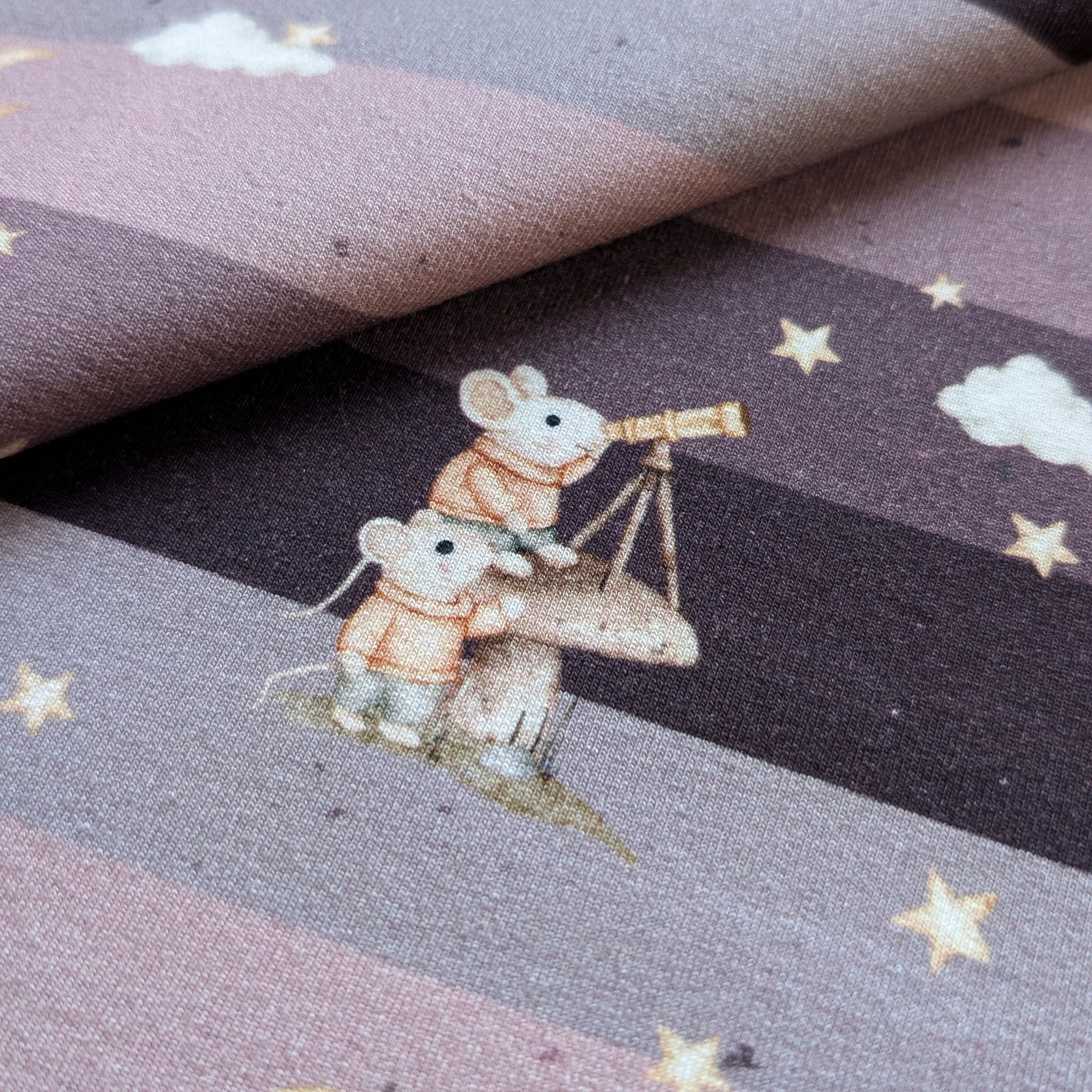 Vorbestellung French Terry Mausbilck mauve