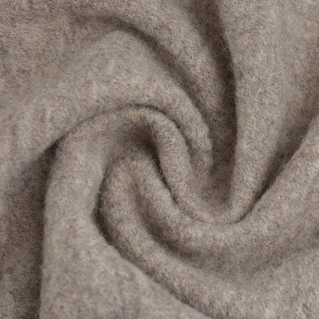 Vorbestellung Merino Wollfleece haselnuss meliert