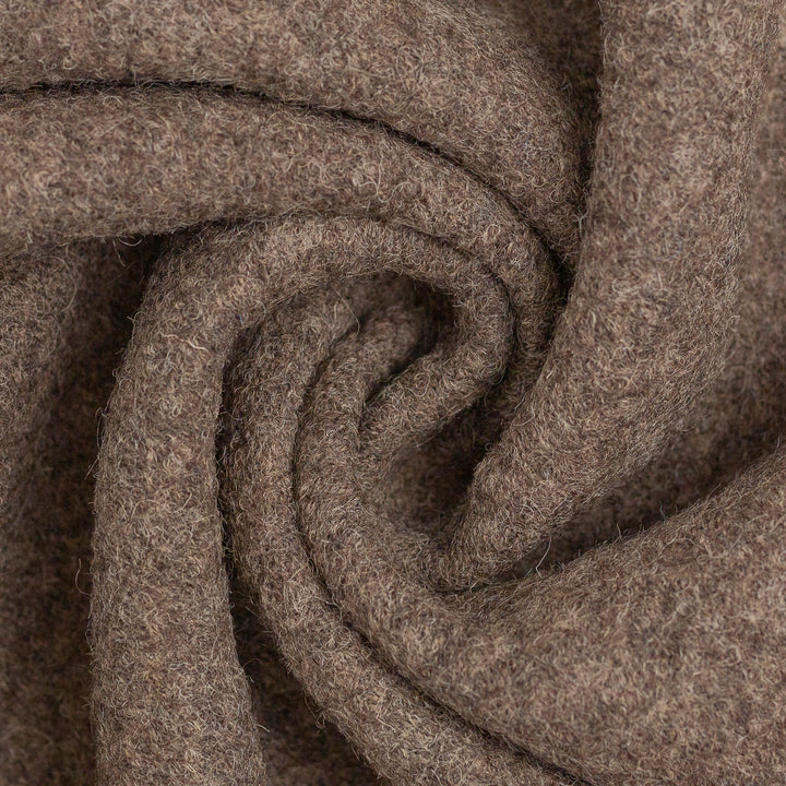 Vorbestellung Merino Wollfleece braun meliert
