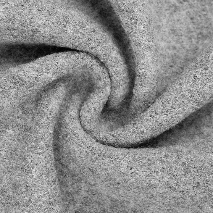Vorbestellung Merino Wollfleece hellgrau meliert