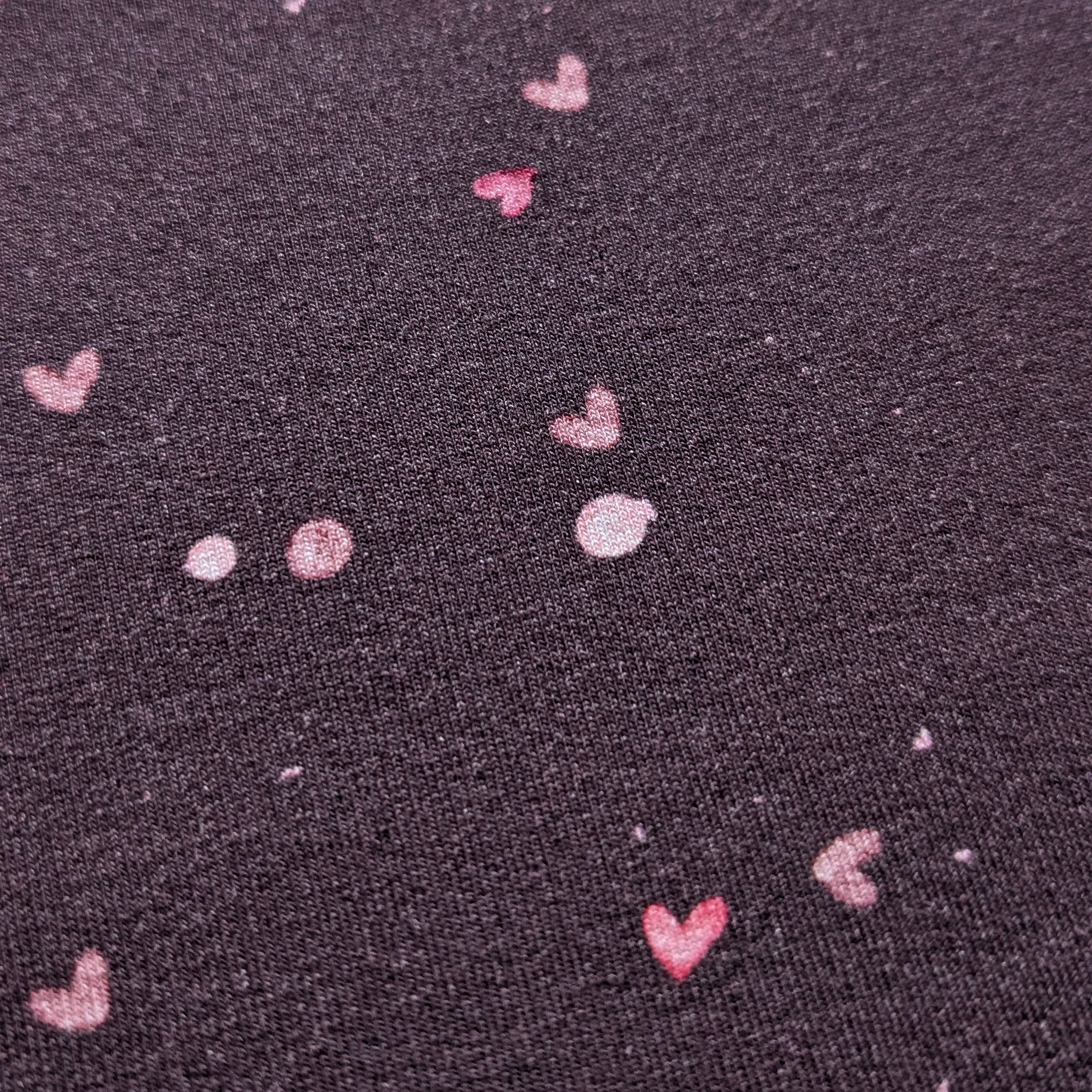 French Terry Mini Love brombeer