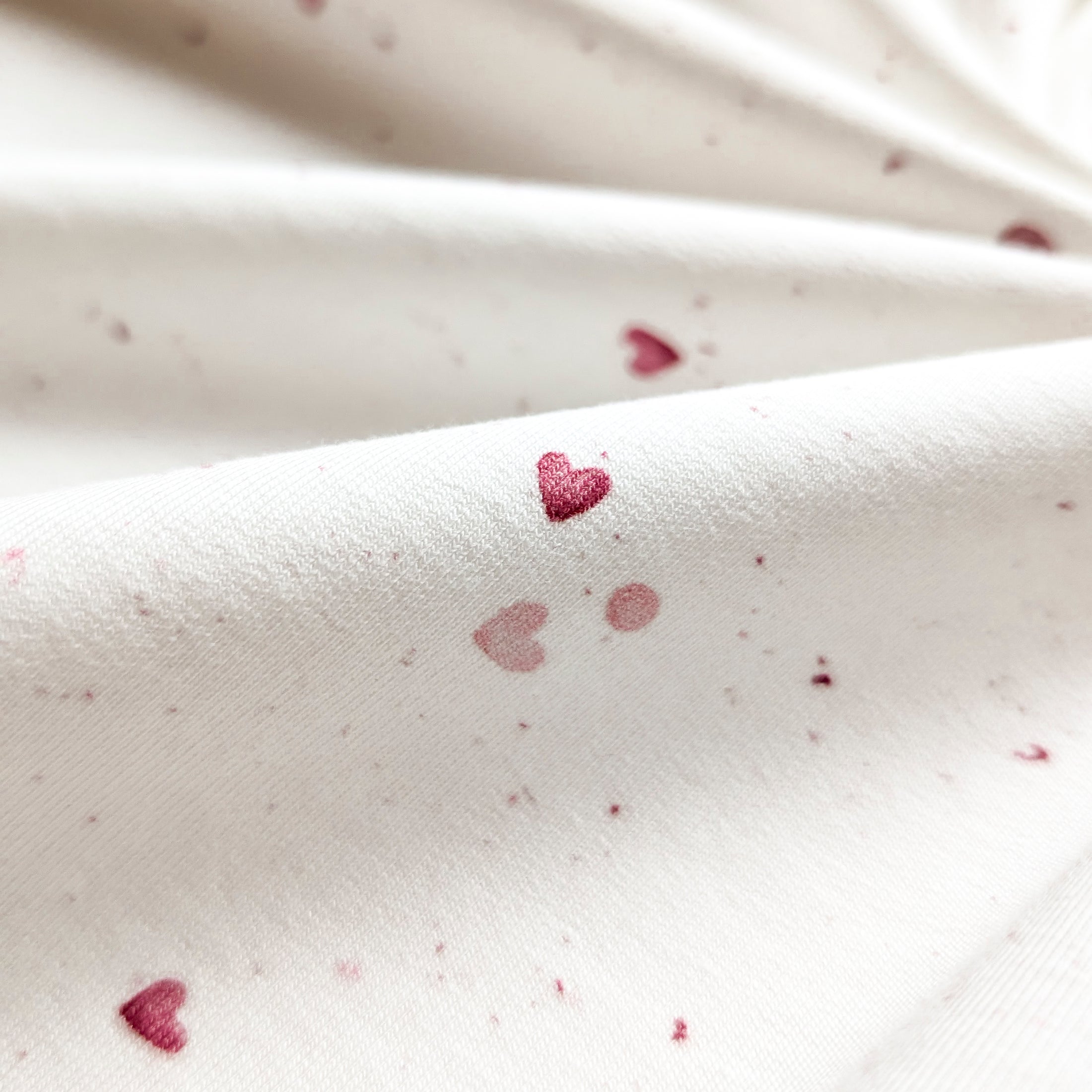 French Terry Mini Love creme