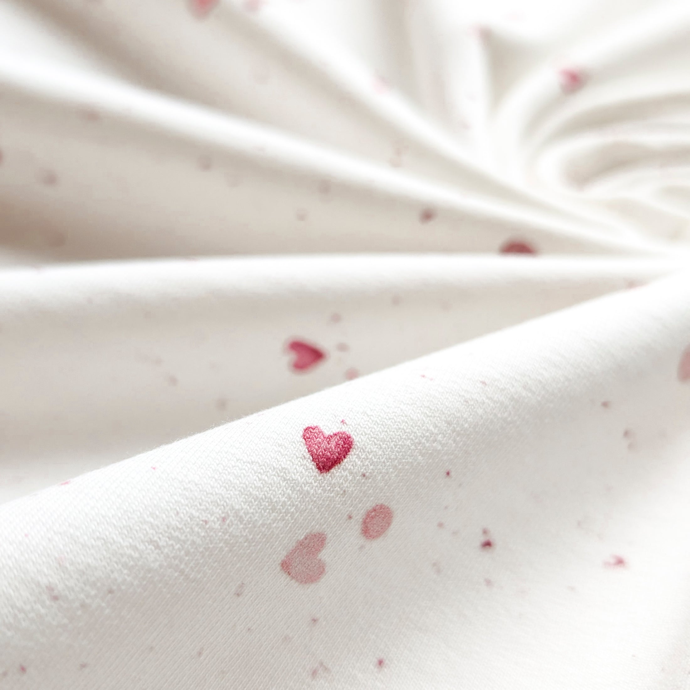 French Terry Mini Love creme