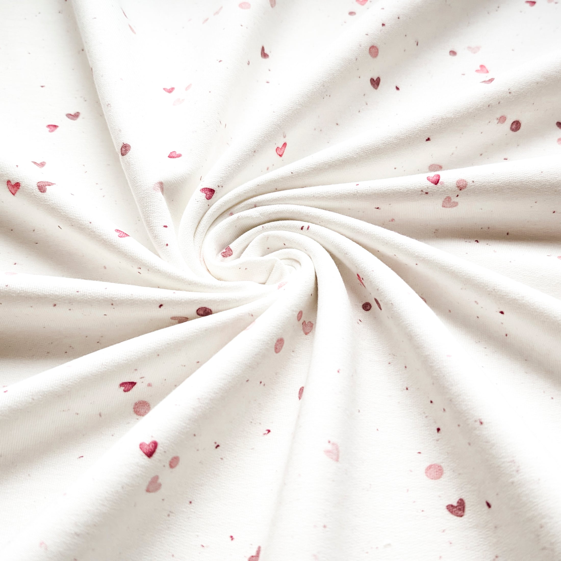 French Terry Mini Love creme