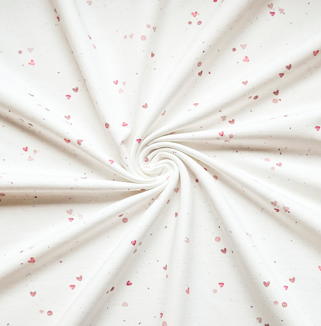 French Terry Mini Love creme