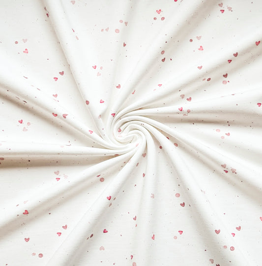 French Terry Mini Love creme