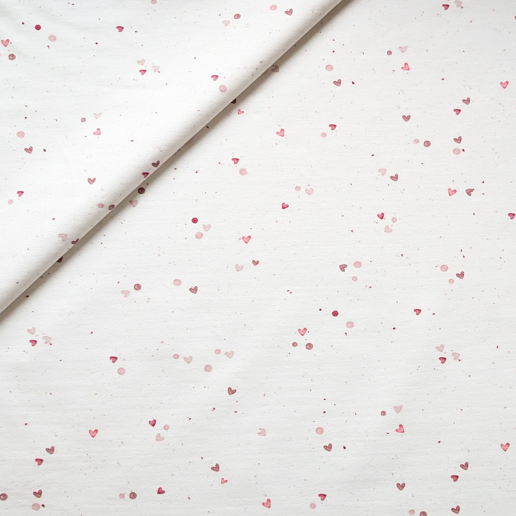 French Terry Mini Love creme