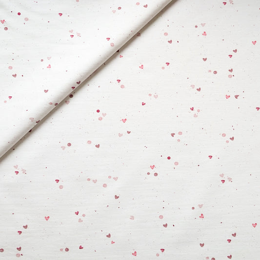 French Terry Mini Love creme