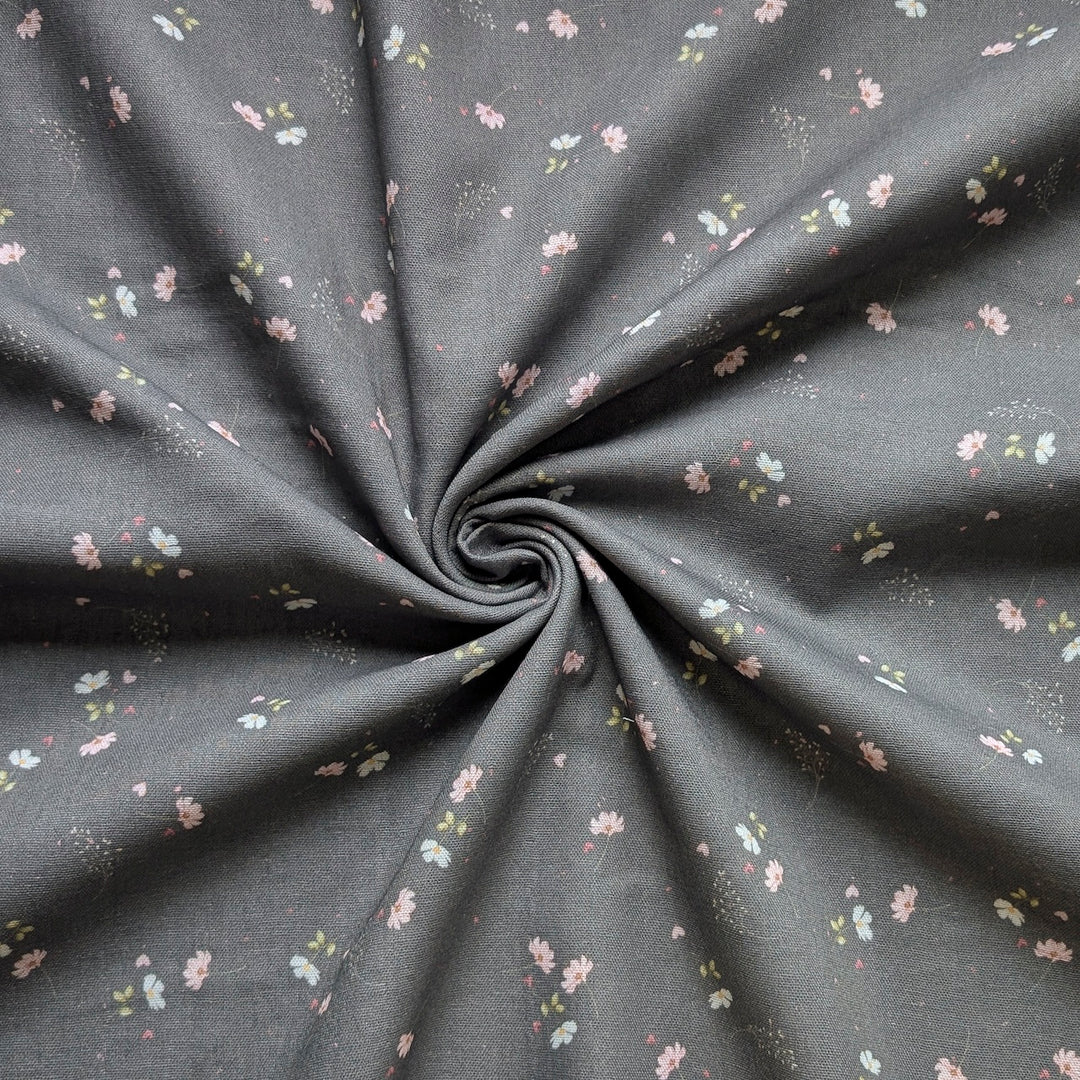 Bambus Musselin Love Blossom grau 1,05m