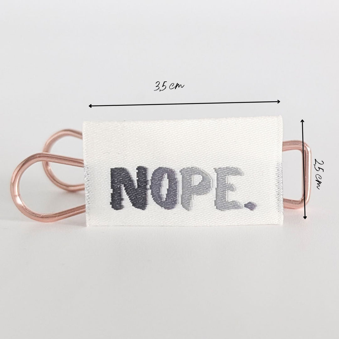 Weblabel "Nope" (grau)