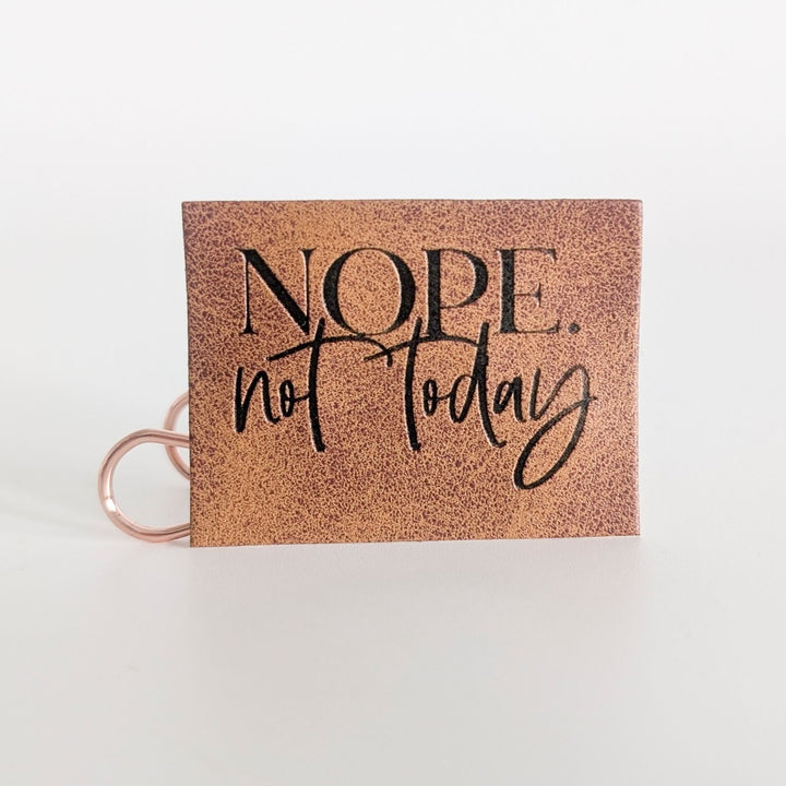 Kunstlederlabel "Nope not Today"