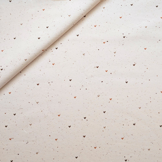 French Terry Nude Heart Konfetti