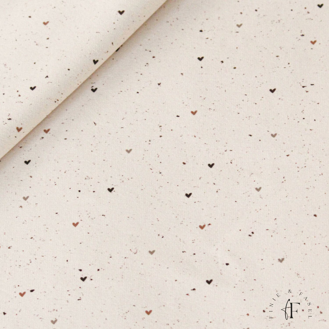 French Terry Nude Heart Konfetti 0,48m