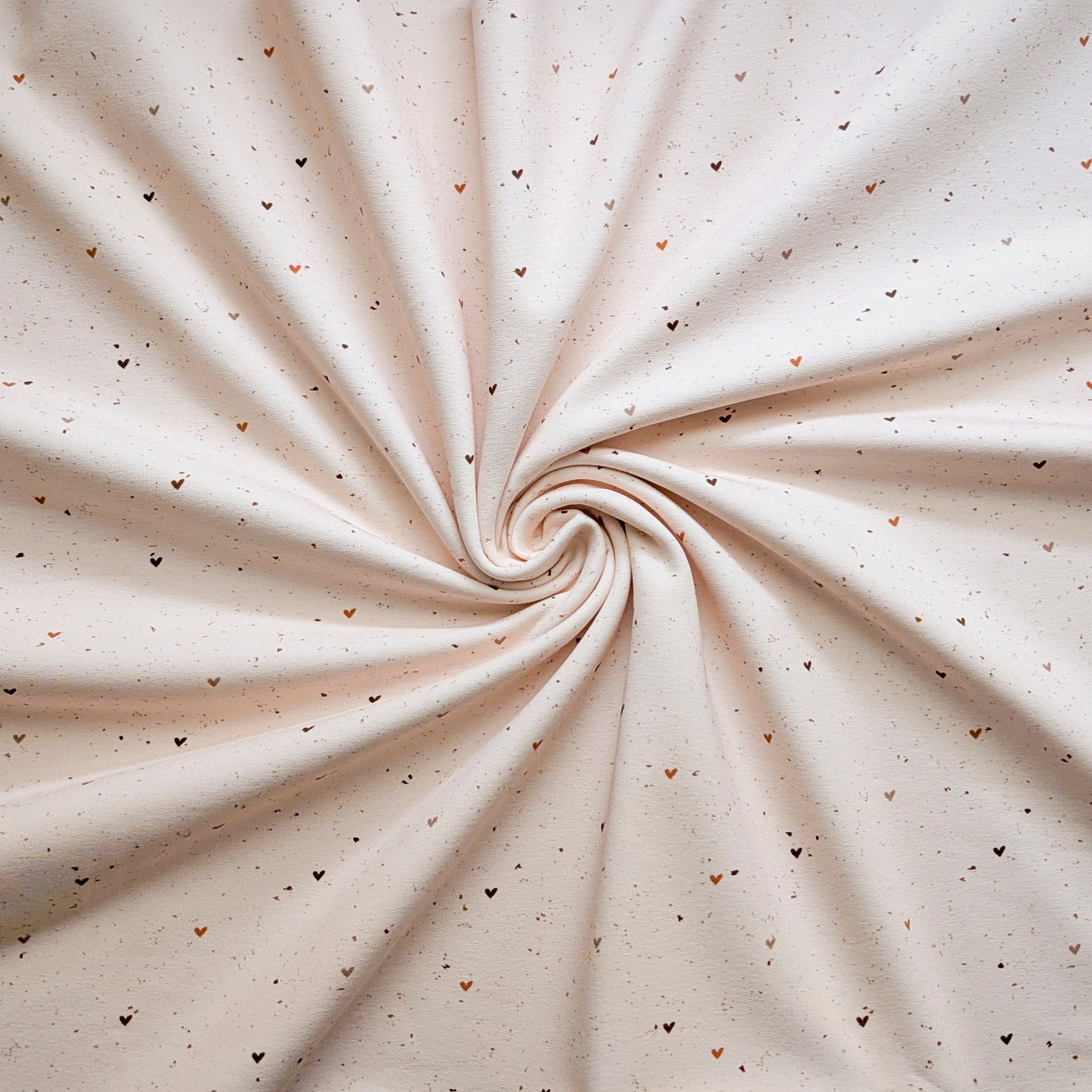 French Terry Nude Heart Konfetti