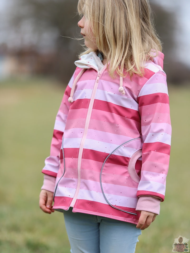 EInzelstück Softshell Statement Stripes Blush 56 cm