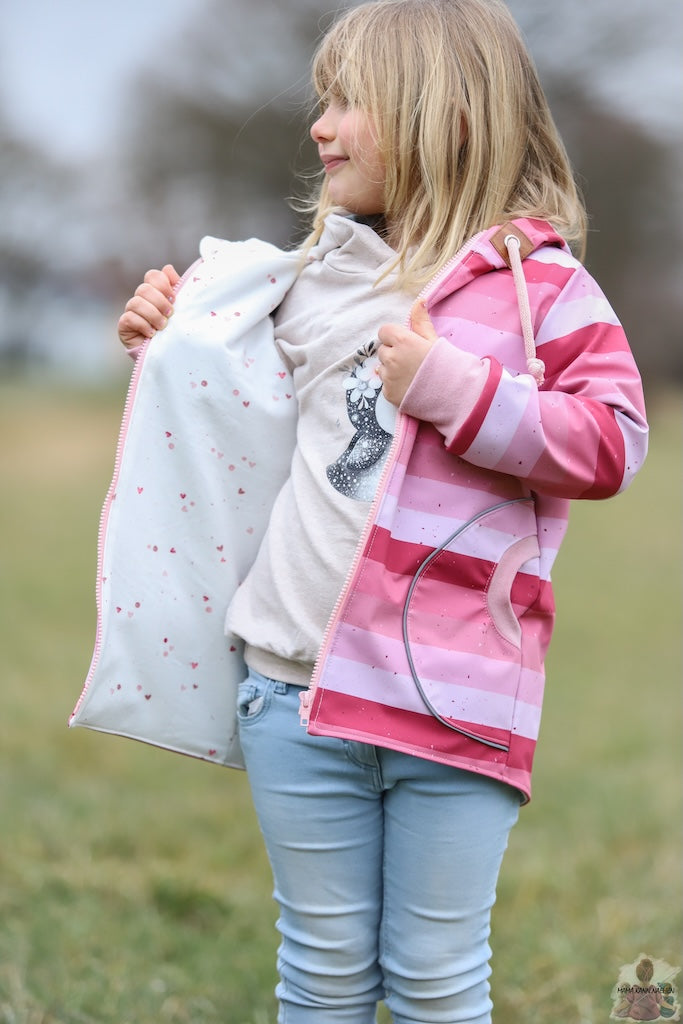 EInzelstück Softshell Statement Stripes Blush 56 cm