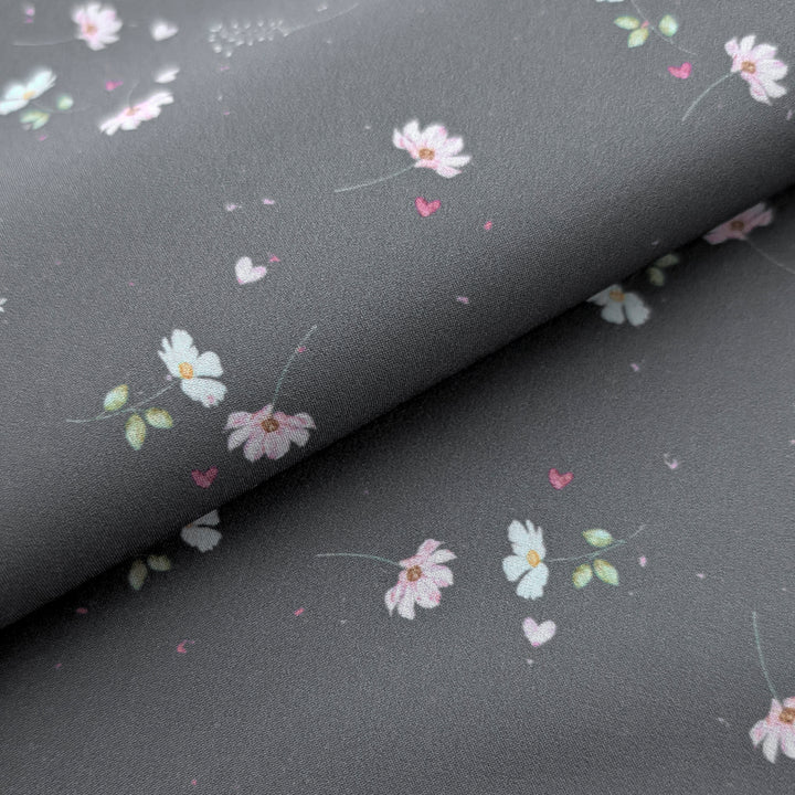 Einzelstück  Softshell Love Blossom anthrazit 85 cm