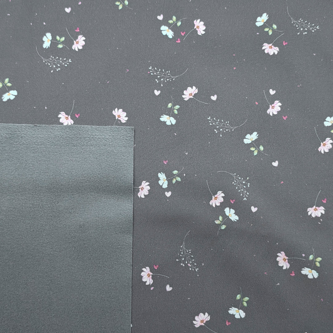 Einzelstück  Softshell Love Blossom anthrazit 85 cm