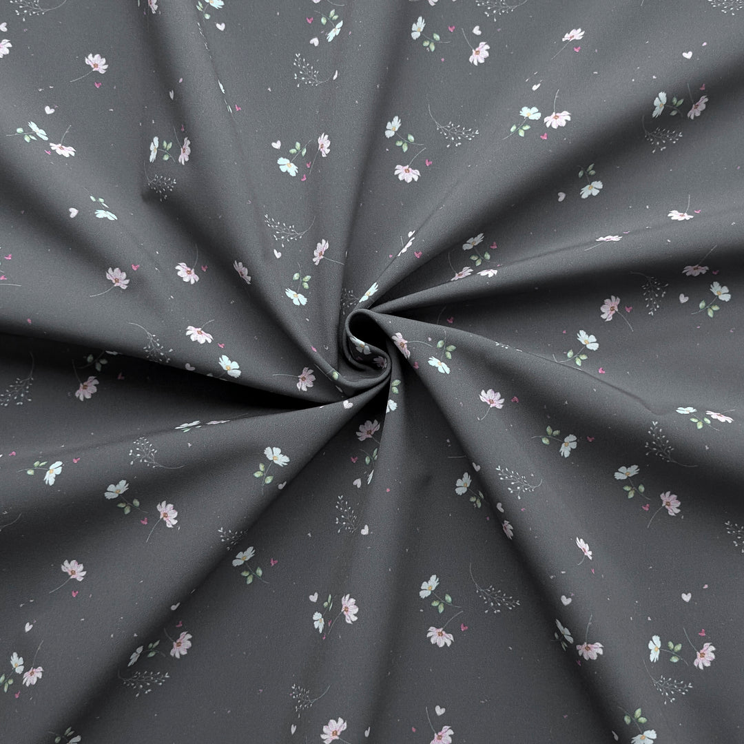 Einzelstück  Softshell Love Blossom anthrazit 85 cm