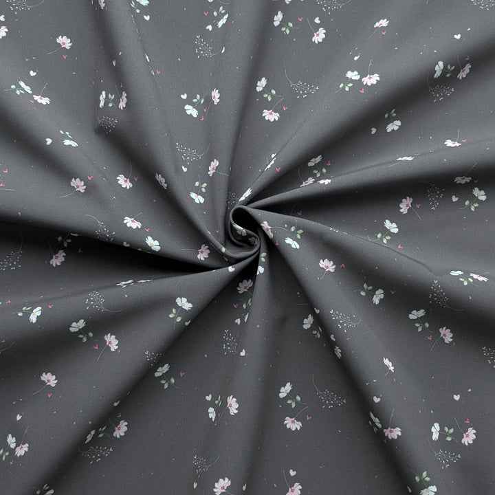 Einzelstück  Softshell Love Blossom anthrazit 85 cm