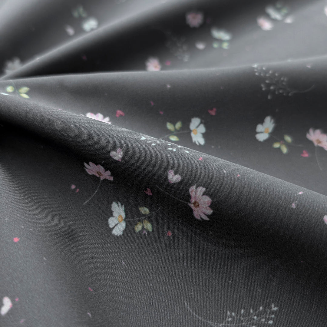 Einzelstück  Softshell Love Blossom anthrazit 85 cm