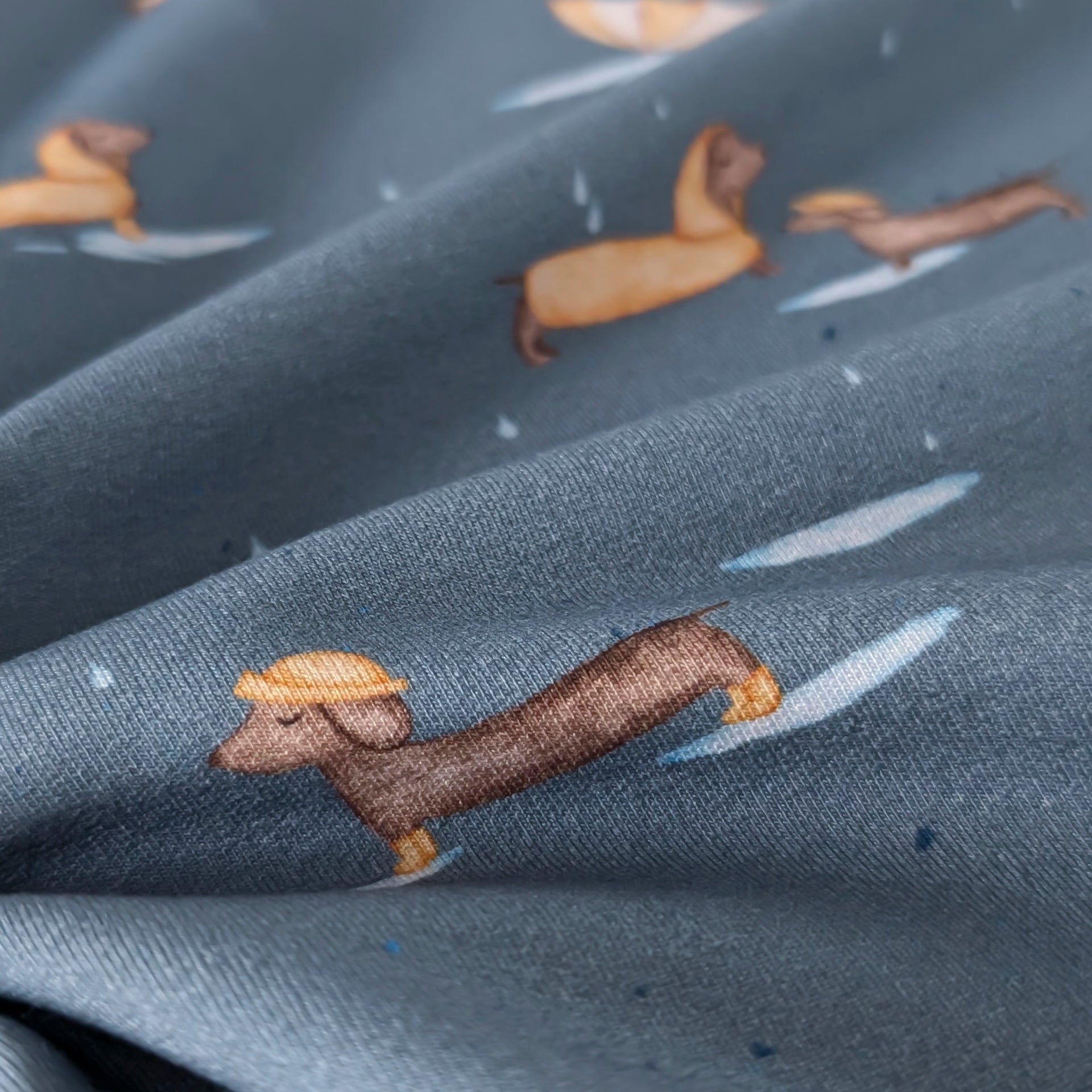 French Terry Patschedackel blau