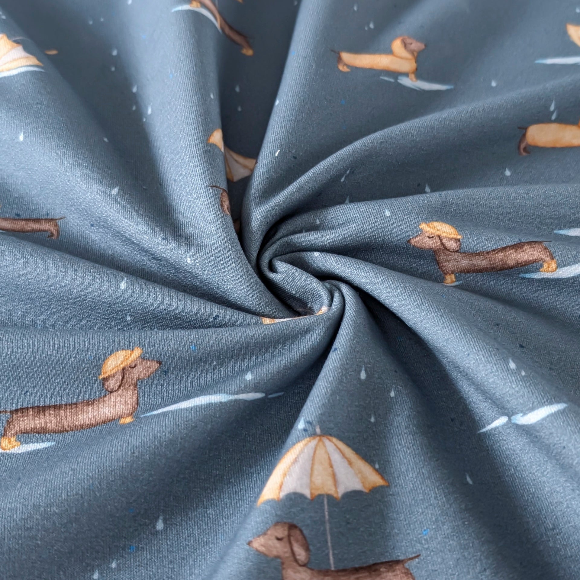 French Terry Patschedackel blau